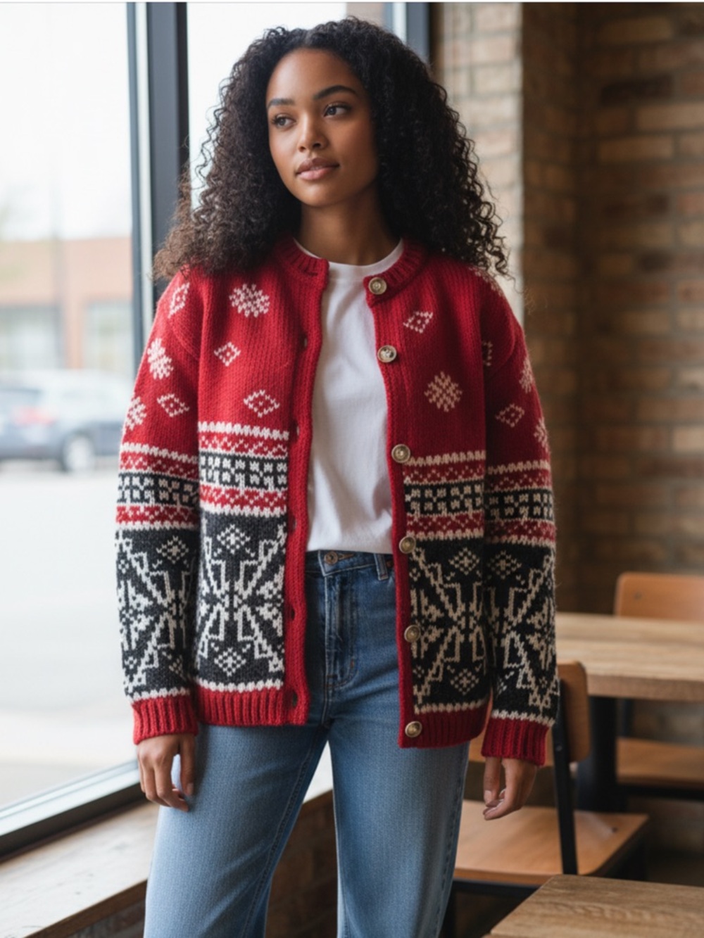 EDDIE BAUER vintage wool  cardigan
